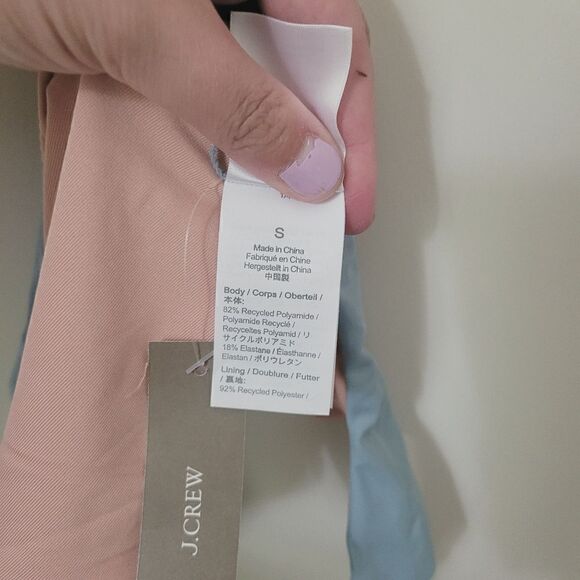 New J.Crew Curved-Waist Cheeky Bikini Bottom in Light Blue NWT - Picture 8 of 11